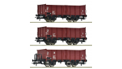 ROCO 6600146 3-tlg. Set: Offene Güterwagen, DR ROCO 6600146 3-tlg. Set: Offene Güterwagen, DR