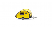 WIKING 9236 Wohnwagen (T@B) - gelb/schwar WIKING 9236 Wohnwagen (T@B) - gelb/schwar